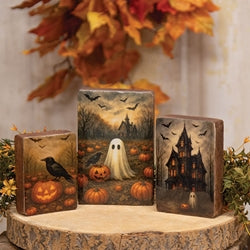 3/Set - Haunted Epoxy & Wood Blocks