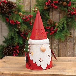 Metal Santa Gnome Luminary