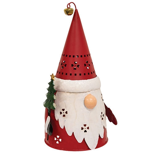Metal Santa Gnome Luminary