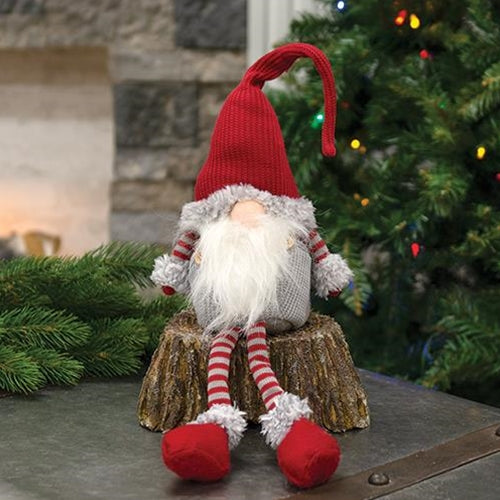 Dangle Leg Plush Mr./Mrs. Santa Gnome 2 Asstd.