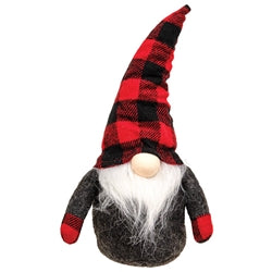 Sitting Checkered Gnome Decoration - 2 Asstd