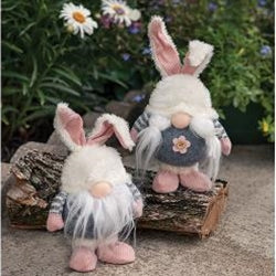 Mr. & Mrs. Striped Bunny Gnome 2 Asstd.