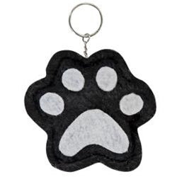 Paw Print Black & White Keychain 2 Asstd.