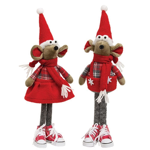 Standing Mouse Boy & Girl w/ Red Sneakers 2 Asstd.