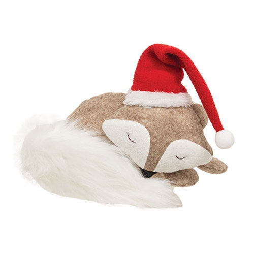 Sleeping Santa Hat Fox
