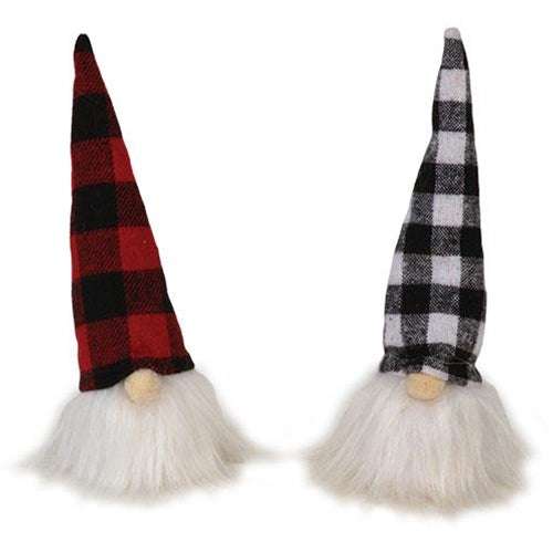 Plush Plaid Santa Gnome w/LED Light 2 Asstd.