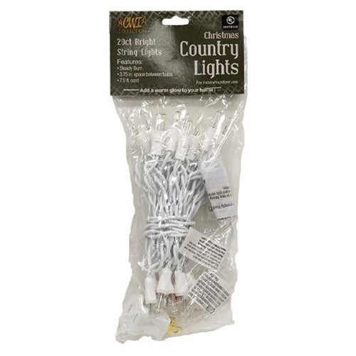 Light Set White Cord 20ct