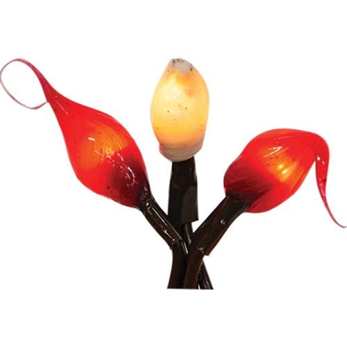 Red & Cream Silicone Teeny Lights 35ct
