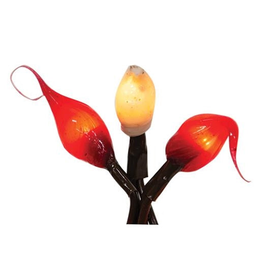 Red & Cream Silicone Teeny Lights 50ct