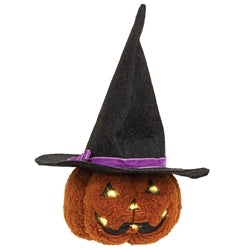 Witch Hat Jack-O-Lantern w/LED Lights