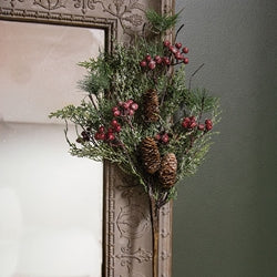 Icy Memories Mixed Pine & Berries Spray - 29"