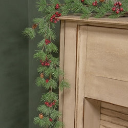 Icy Memories Mixed Pine & Berries Wispy Garland - 5 Ft.