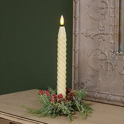 Icy Memories Mixed Pine & Berries Candle Ring - 1.5"