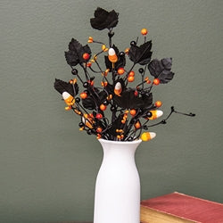 Spooky Candy Corn & Berries Spray - 25.5"