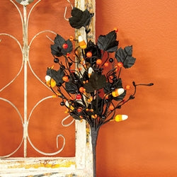 Spooky Candy Corn & Berries Pick - 14"