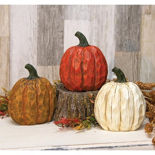 Resin Pumpkin 6-1/2" 3 Asstd.