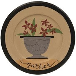 Gather or Blessed Floral Plate 2 asstd.