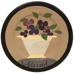 Gather or Blessed Floral Plate 2 asstd.