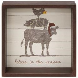 Believe In The Season Box Sign 2 Asstd.