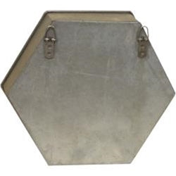 Vintage Galvanized Hexagon Pocket 12" W