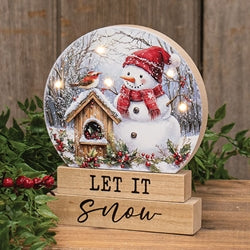 Let It Snow Sitter w/LED Lights