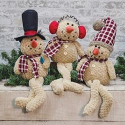 Sitting Chenille Snowman Asst.