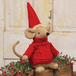Red Sweater Sitting Mouse
