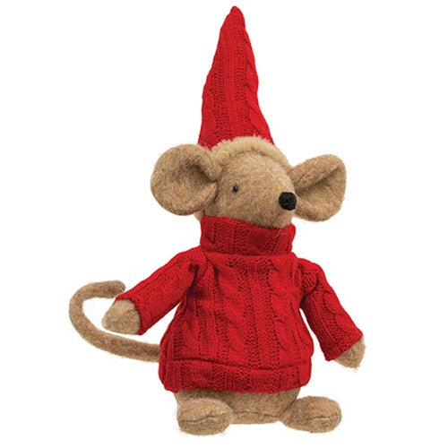 Red Sweater Sitting Mouse
