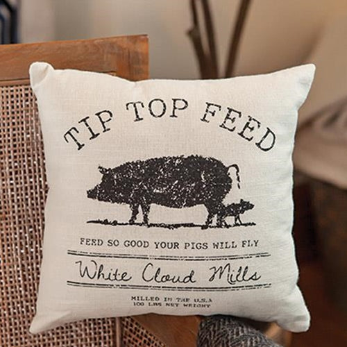 Tip Top Feed Farmhouse Pillow