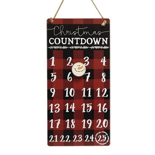 Buffalo Check Christmas Countdown