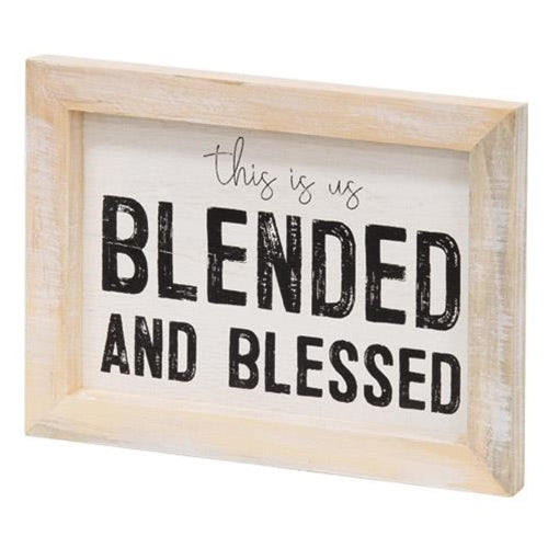 Blessed and Blended Framed Sign