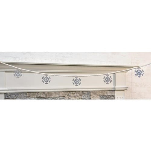 Wooden Snowflake Bead Garland