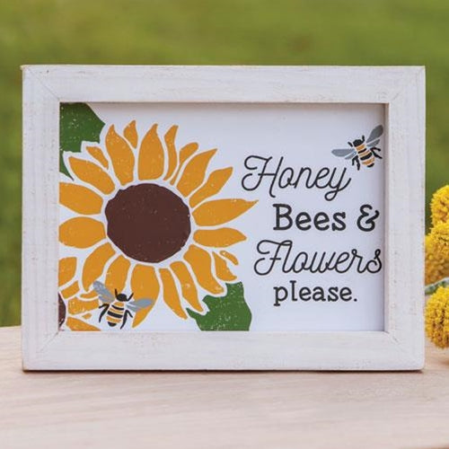 Honey Bees & Flowers Please Frame
