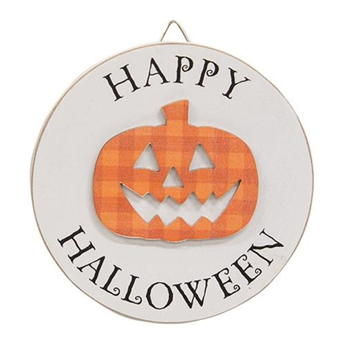 Happy Halloween Jack Circle Easel Sign