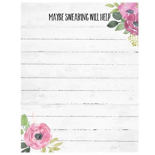 Swearing Will Help Notepad