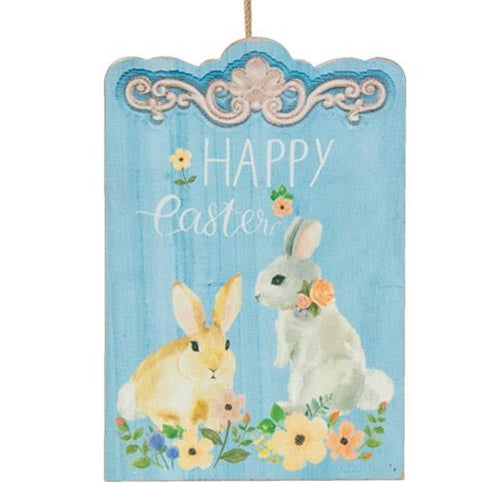 Happy Easter Bunny Wooden Sign