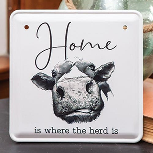 Home is Where the Herd Is Metal Sign