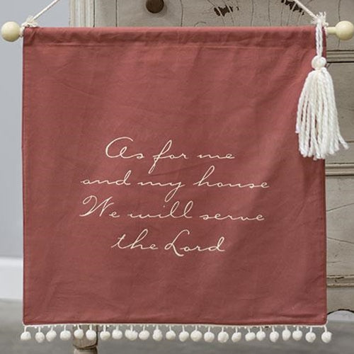 As For Me and My House Fabric Wall Hanging