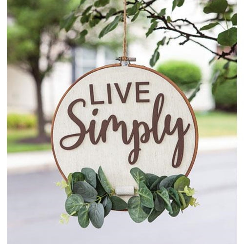 Live Simply Sampler Wall Hanger