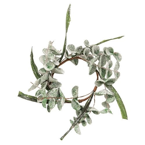 Winter Sparkle Eucalyptus Candle Ring