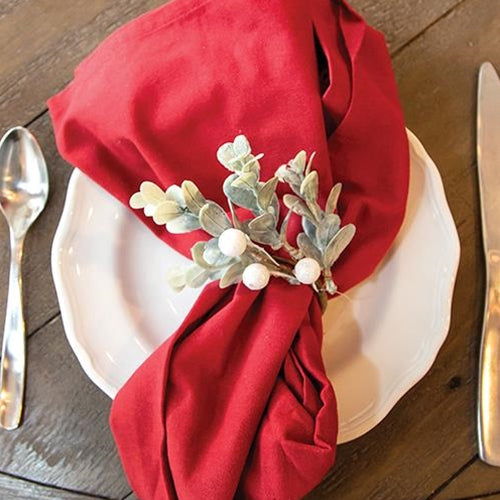 Holiday Ombre Boxwood & Berry Napkin Ring – Primitive Renditions