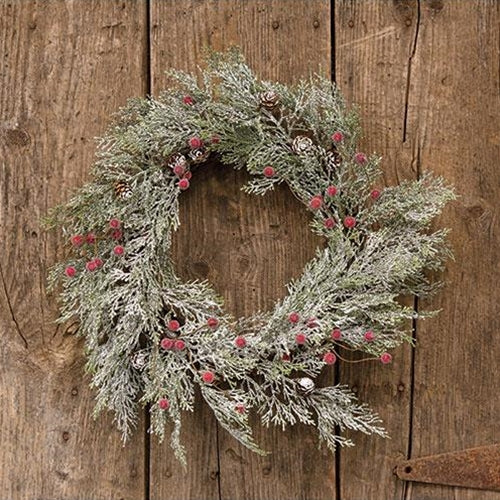 Snowy Cypress & Sugar Berry Wreath