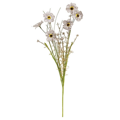 Wild Spring Geranium & Grass Spray Periwinkle