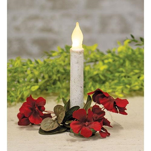 Red Flower & Eucalyptus Mini Candle Ring