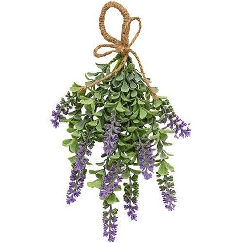 Purple Sage Boxwood Hanging Teardrop