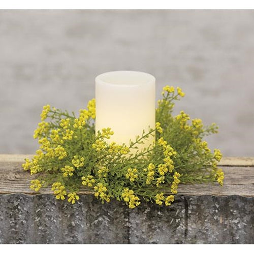 Astilbe Candle Ring 3" Yellow