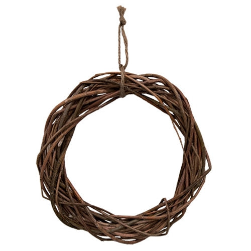 Twisted Willow Wreath w/Jute Hanger 6"