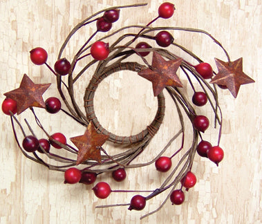 Burg/Red Berry Ring w/Star