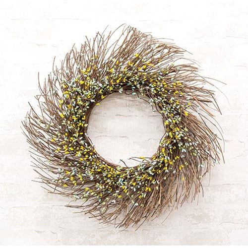 Spring Mix Pip Twig Wreath 22"