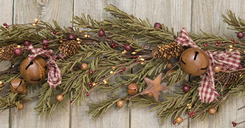 Rustic Holiday Pine Garland 3 ft